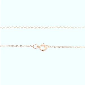 14K Rose Gold Filled Chain Necklace, 1.3mm Flat Cable 16, 18, 20, or 24 Inches